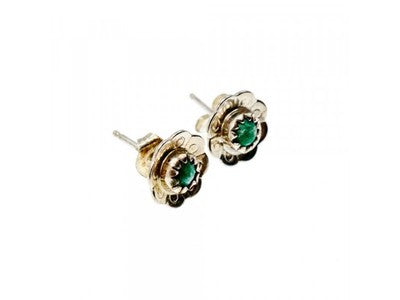 925 Sterling Silver Malachite Stud Earrings