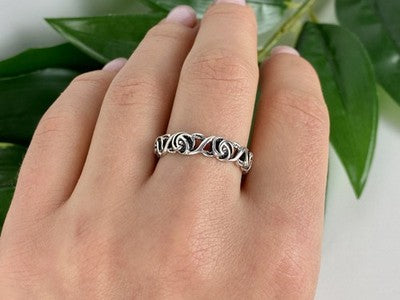 Vintage Sterling Silver Ring Size 10.25