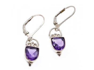 Vintage 925 Sterling Silver Tanzanite Earrings