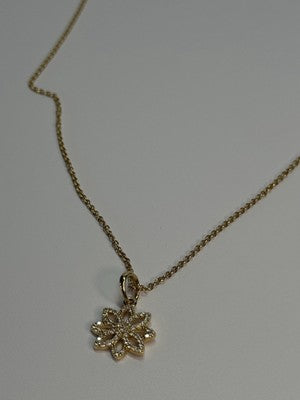 PANDORA 14K 585 YELLOW GOLD CZ NECKLACE LENGTH 23 INCH