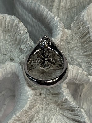 Shiny 925 Sterling Silver CZ Ring Size 6