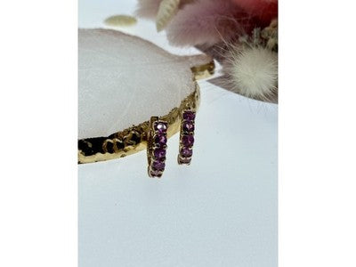 925 Sterling Silver Gold Plated Spinel Earrings