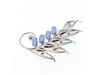 925 Sterling Silver Larimar Brooch