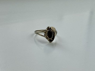 Vintage 925 Sterling Silver Garnet Pyrope Ring Size 6.5