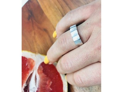 925 Sterling Silver Morganite Ring Size 6.5