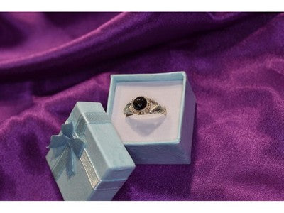 925 Sterling Silver Star Sapphire Ring Size 8