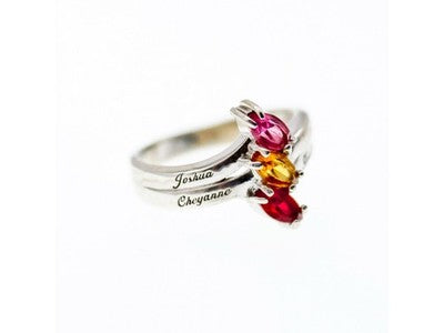925 Sterling Silver Multicolor Spinel Ring Size 6.5