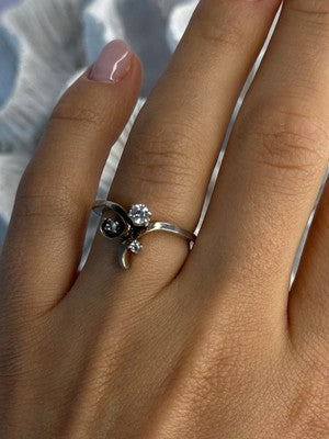 925 Sterling Silver Beryl Ring Size 7