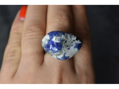 Designer's Ring with Sodalite Size 7.5