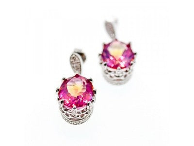 925 Sterling Silver Mystic & White Topaz Earrings