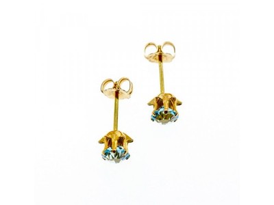 14K Yellow Gold Topaz Earrings