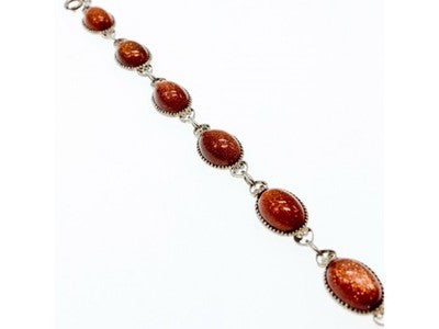 Vintage 925 Sterling Silver Aventurine and Mother of Pearl Set