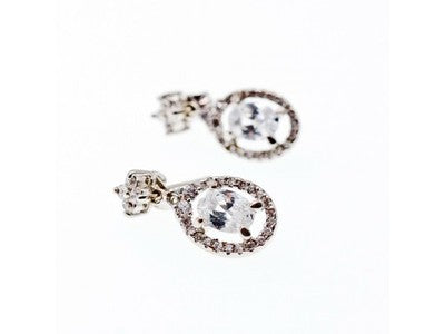 925 Sterling Silver CZ Stud Earrings