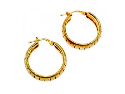 925 Sterling Silver Gold Plated Earrings Italy