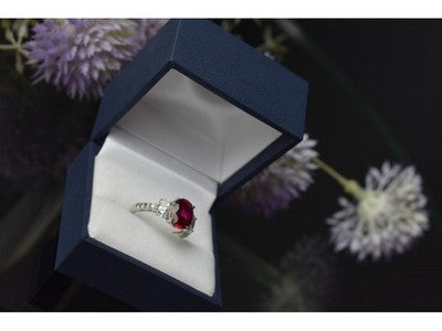 925 Sterling Silver Pink Topaz and CZ Ring Size 6.5
