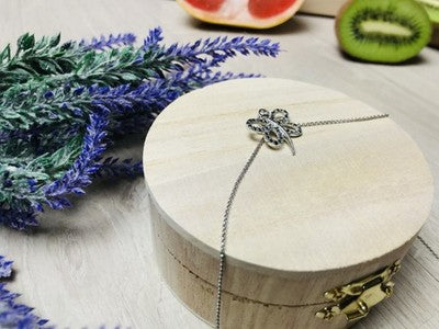 925 Sterling Silver Spinel Butterfly Chain With Pendant