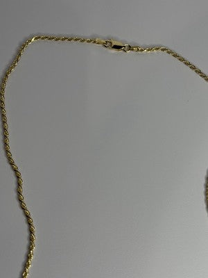 925 Sterling Silver Gold Plated Chain Length 18 Inch