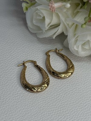 Elegant 925 Sterling Silver Gold Plated Earrings Length 1 Inch