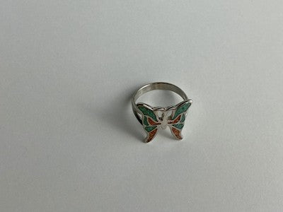 Ring "butterfly" With Enamel Size 6.5