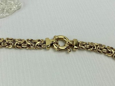 925 Sterling Silver Gold Plated Necklace Italy