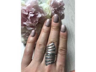 925 Sterling Silver Ring Size 7.5 (Adjustable)