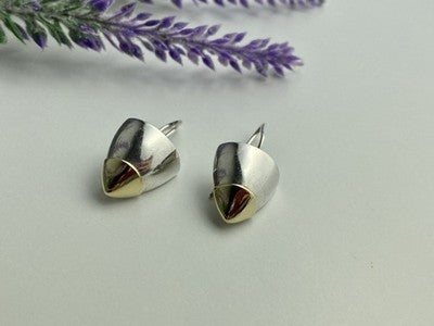 Vintage 925 Sterling Silver Gold Plated Earrings
