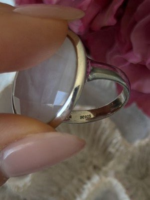 925 Sterling Silver Abalone Ring Size 10