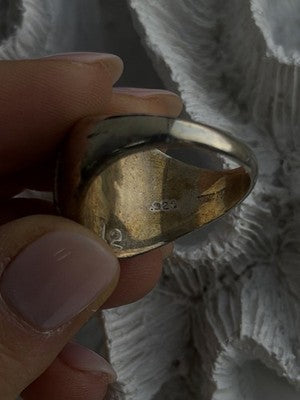 Vintage 925 Sterling Silver Tiger's Eye Ring Size 11.5