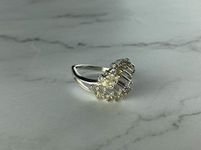 925 Sterling Silver CZ Ring Size 11.5
