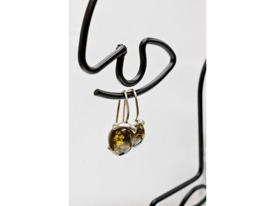 925 Sterling Silver Amber "Element" Earrings