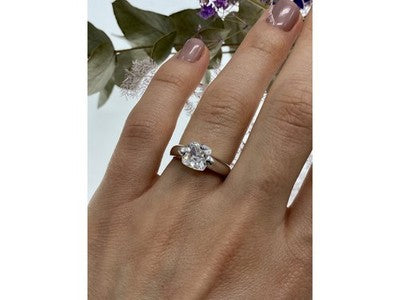 925 Sterling Silver CZ Ring Size 6.5