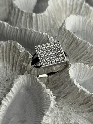 BBJ 925 Sterling Silver Cz Ring Size 10