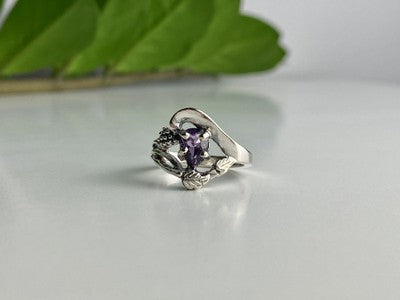 925 Sterling Silver Tanzanite Ring Size 7