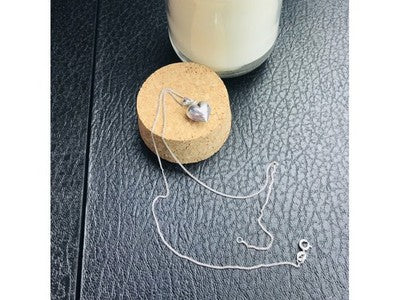 925 Sterling Silver "Heart" Chain With Pendant Italy