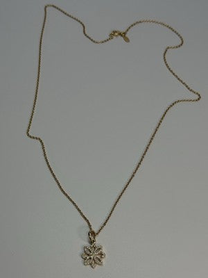 PANDORA 14K 585 YELLOW GOLD CZ NECKLACE LENGTH 23 INCH