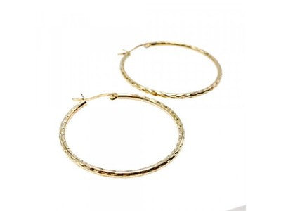 925 Sterling Silver Gold Plated Hoop Earrings