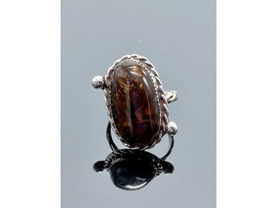 Vintage 925 Sterling Silver Jasper Ring Size 7