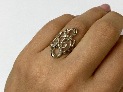 925 Sterling Silver Ring Size 6.5 Italy