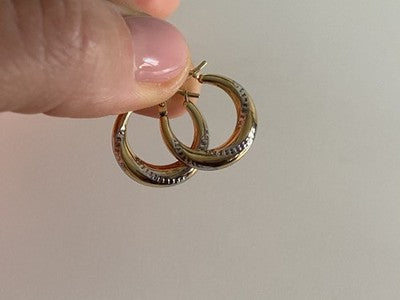 925 Sterling Silver Gold Plated (10K) Earrings