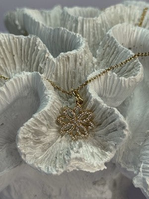PANDORA 14K 585 YELLOW GOLD CZ NECKLACE LENGTH 23 INCH