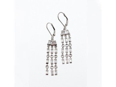 925 Sterling Silver CZ "Party" Earrings