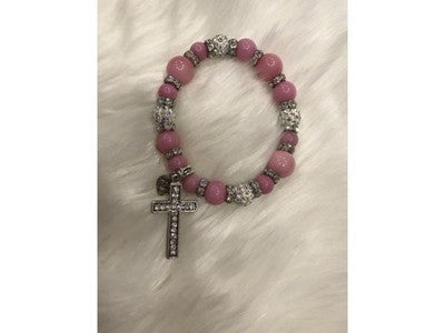 Beautiful Bracelet with Cross and CZ
