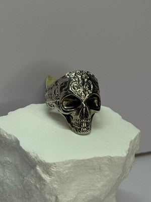 925 Sterling Silver Skull Custom Ring Size 8