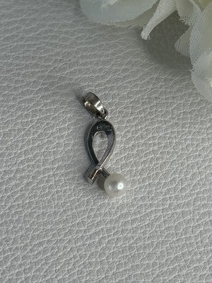 925 Sterling Silver Pearl Pendant Length 0.80 Inch