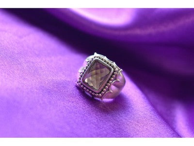 925 Sterling Silver Hessonite Ring Size 6.5