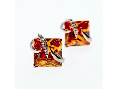 925 Sterling Silver CZ Stud Earrings