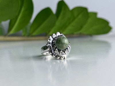 925 Sterling Silver Jasper Ring Size 6.5