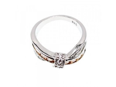 925 Sterling Silver CZ Ring Size 12.5