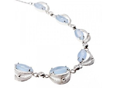 925 Sterling Silver Moonstone Necklace