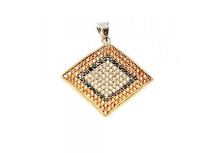 925 Sterling Silver with Gilding CZ & Black Jade Set